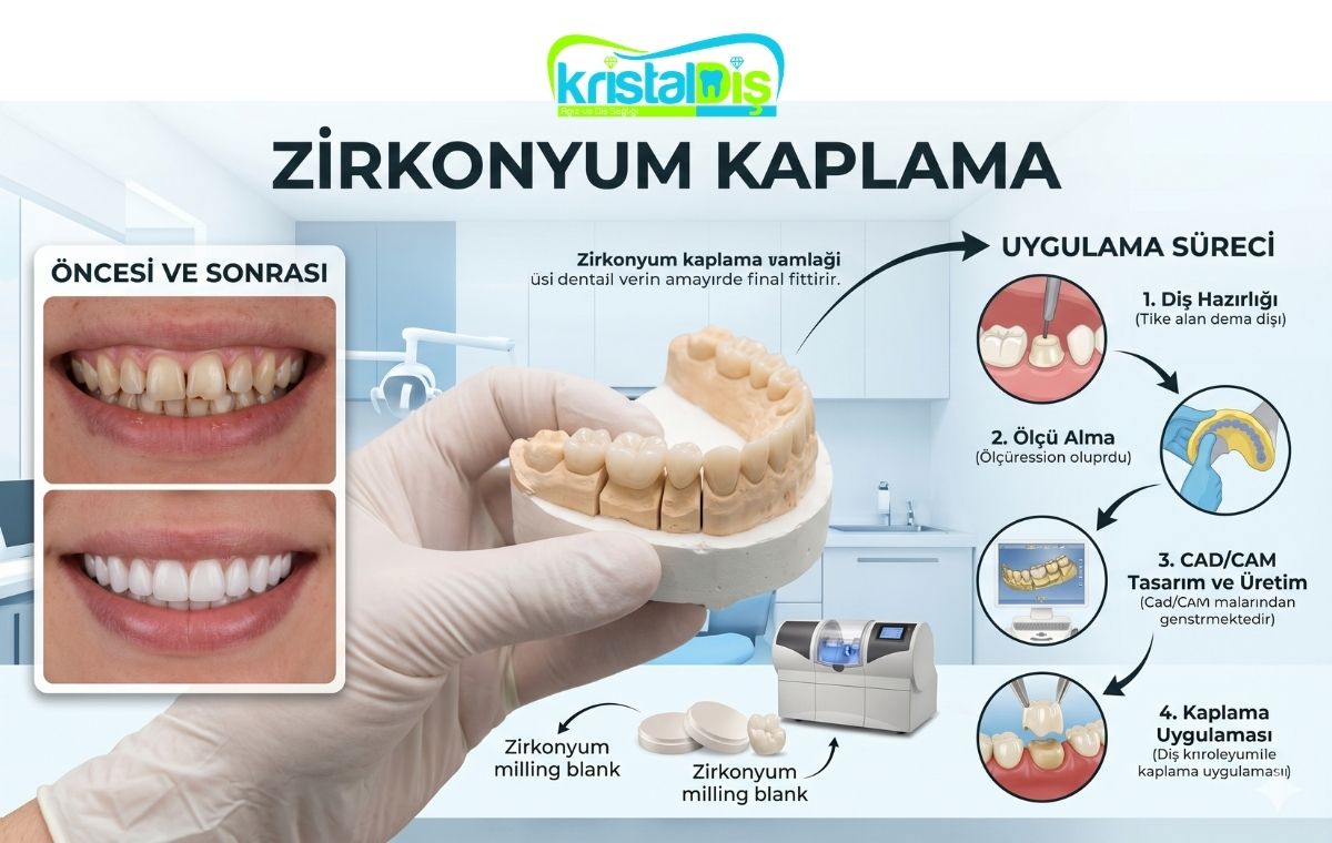 İmplant Üstü Zirkonyum Kaplama aşamaları